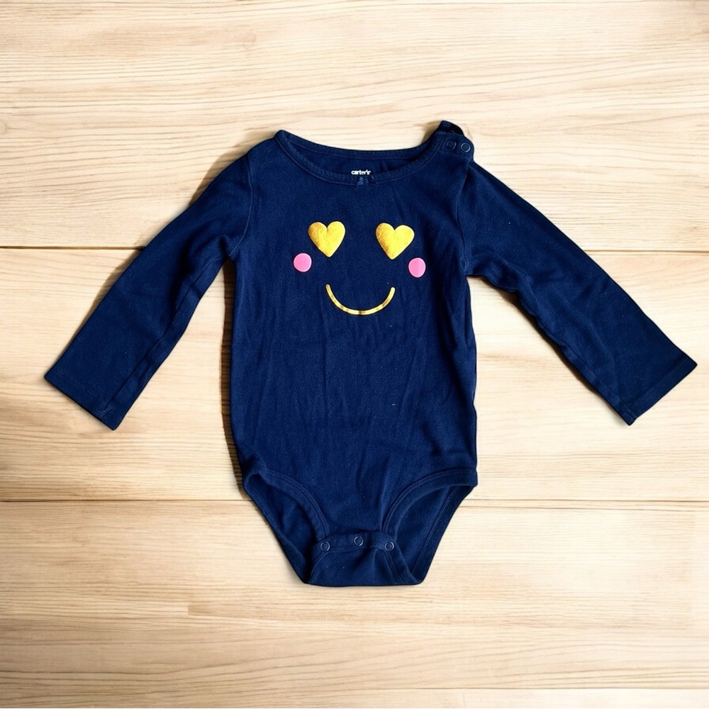 Carter's Navy Blue Smiley Face One Piece